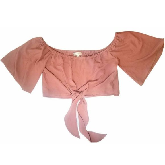 NWOT Love Tree - Off the Shoulder Top, Rose Dawn Color - Size S - Picture 1 of 5